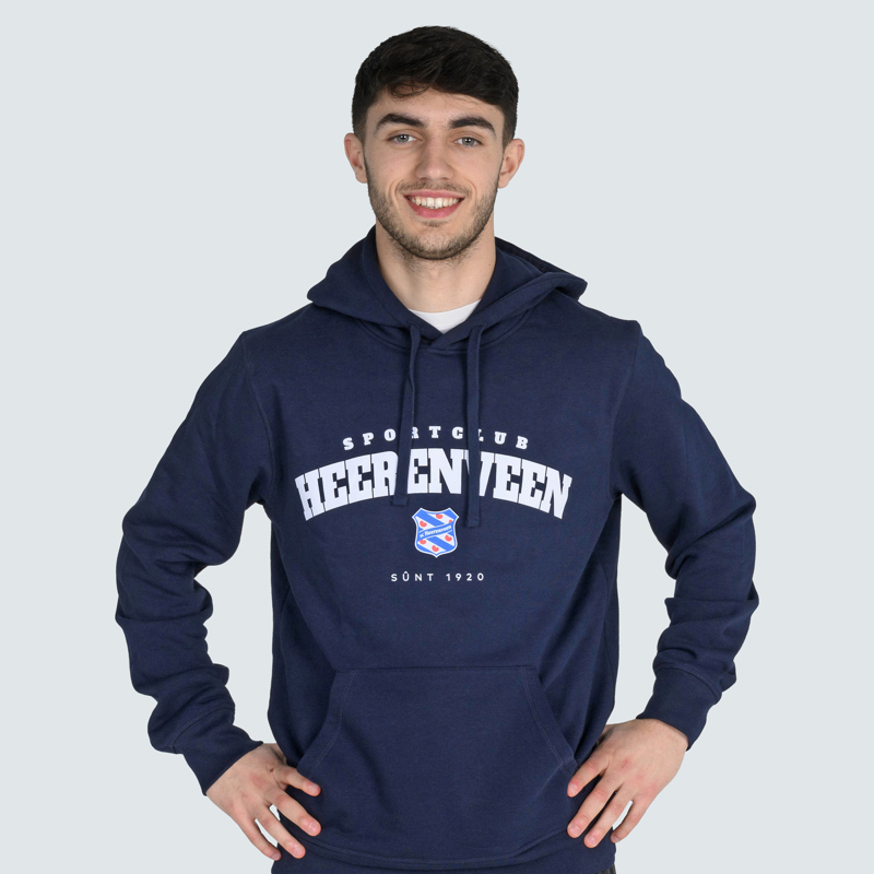 Hooded heerenveen logo sweater donkerblauw
