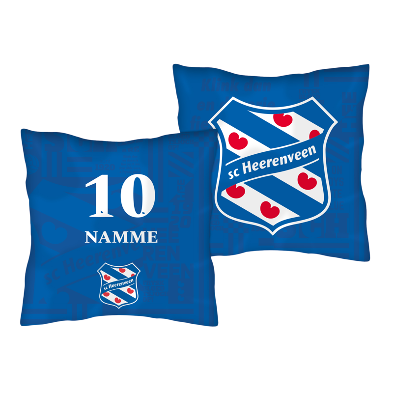 Kussen 40x40 logo blauw Gepersonaliseerd