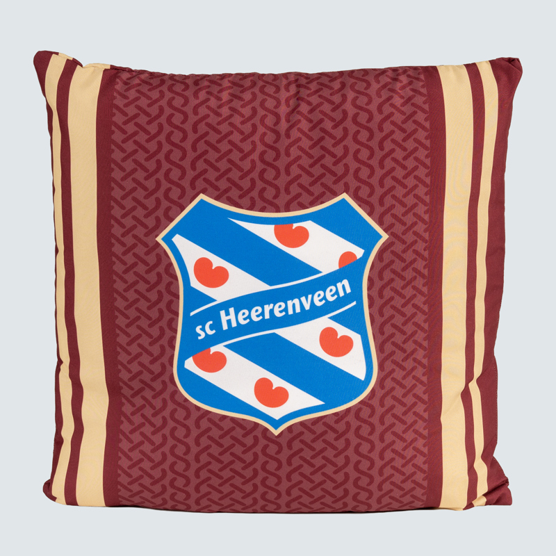 Kussen logo rood