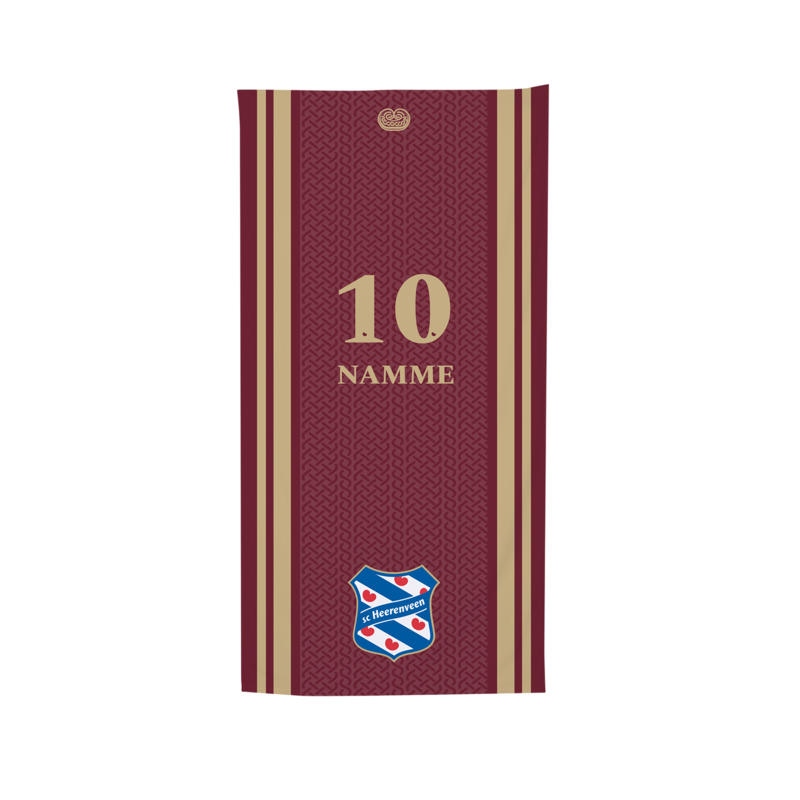 Handdoek 50x100 logo rood Gepersonaliseerd
