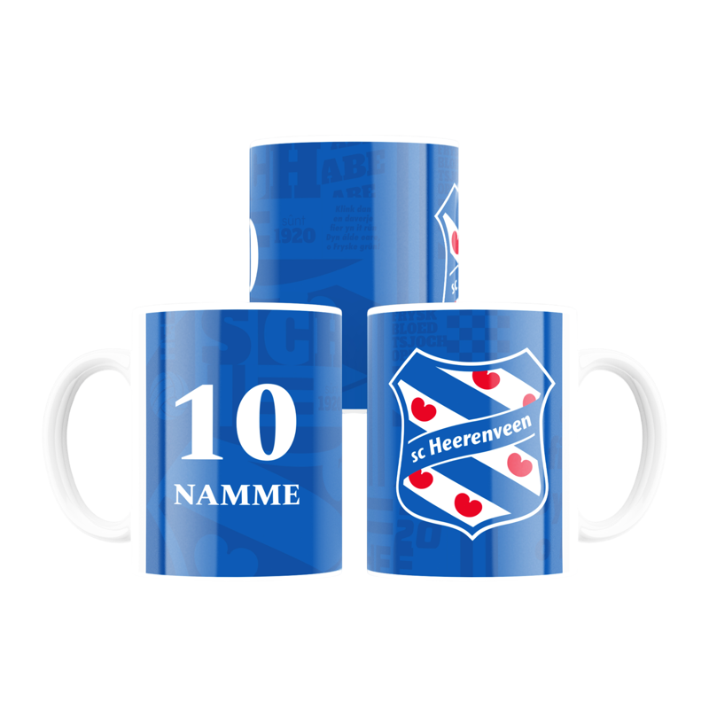 Mok logo blauw Gepersonaliseerd