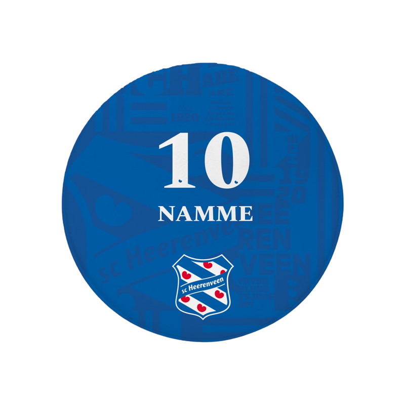 Bedmat logo blauw Gepersonaliseerd