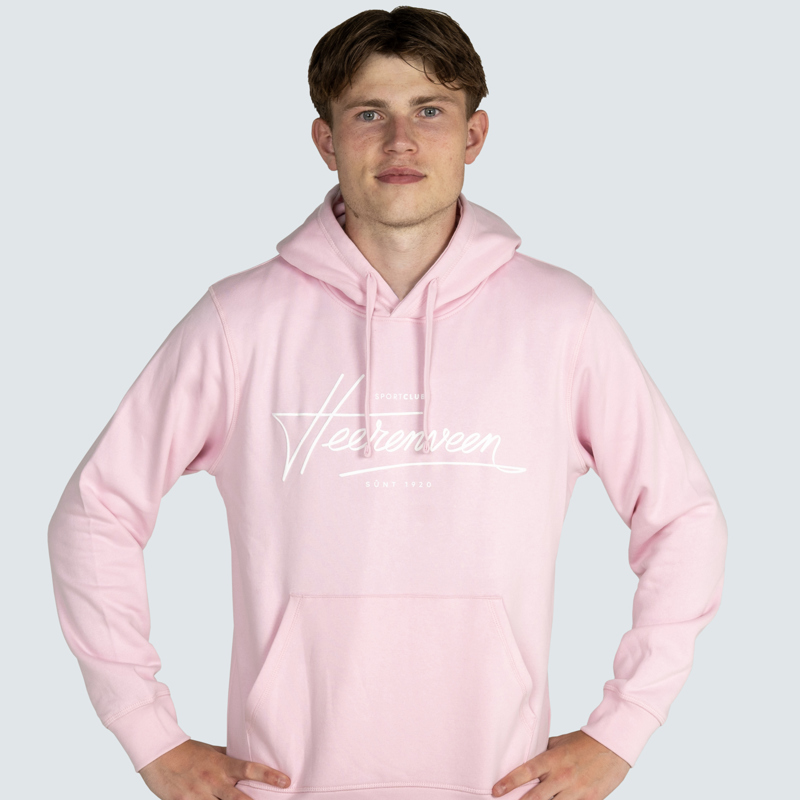 Hooded signature sweater roze
