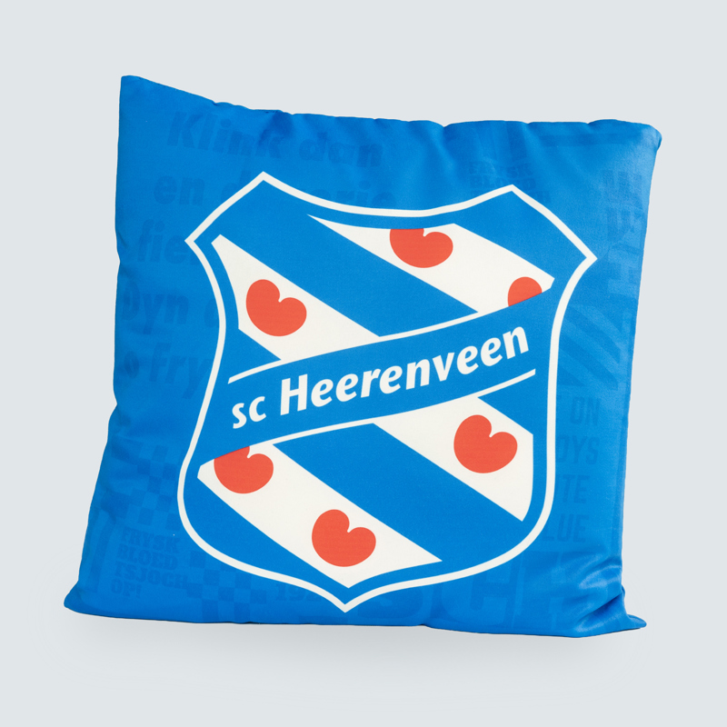 Kussen logo blauw