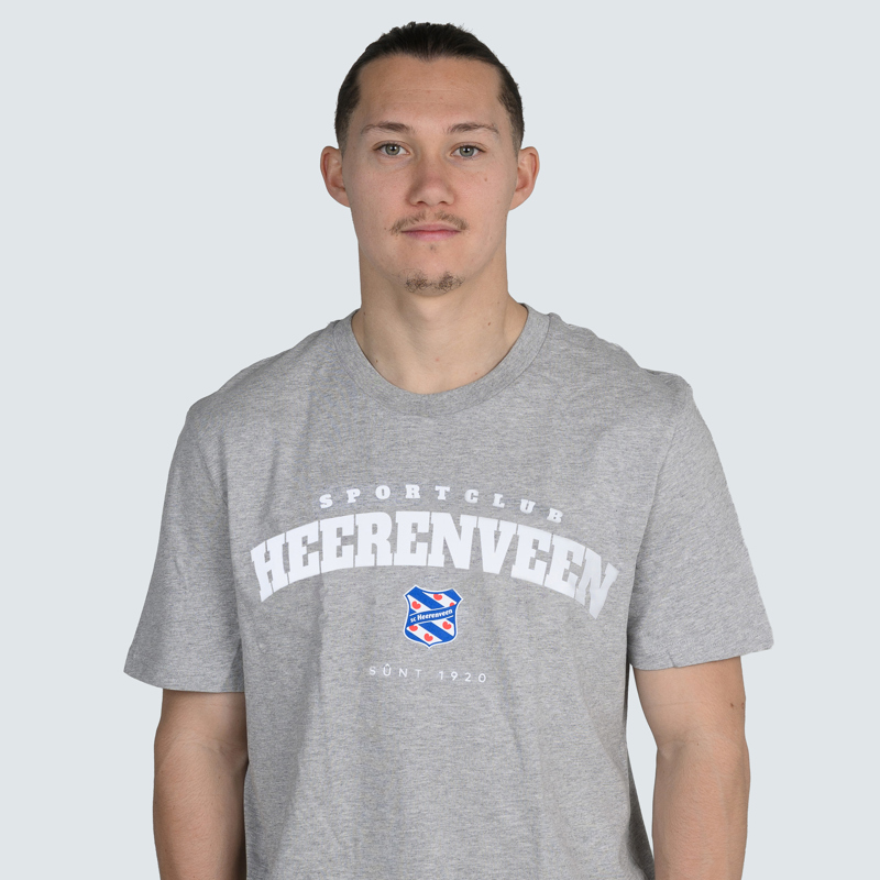 T Shirt Heerenveen logo grijs