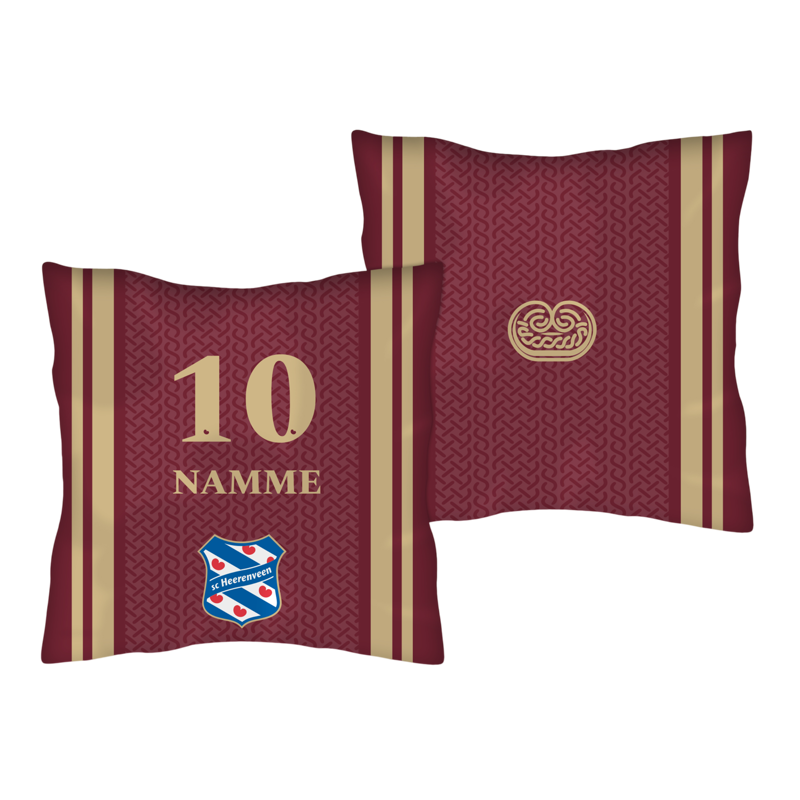 Kussen 40x40 logo rood Gepersonaliseerd