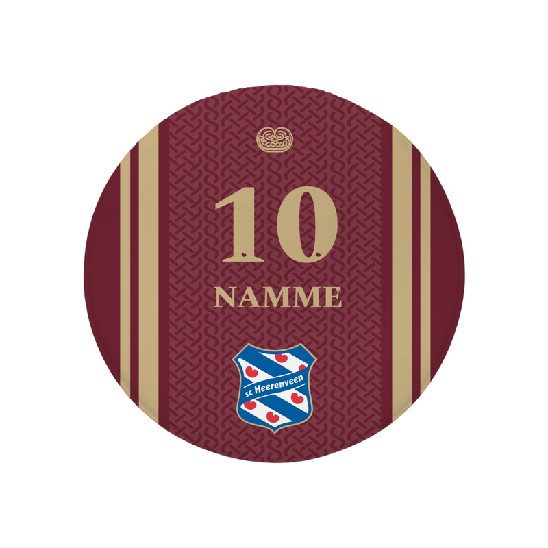 Bedmat logo rood Gepersonaliseerd