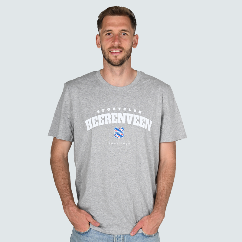 T Shirt Heerenveen logo grijs