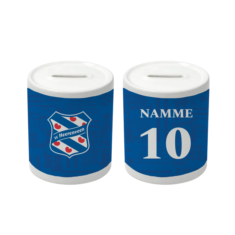 Spaarpot blauw Gepersonaliseerd
