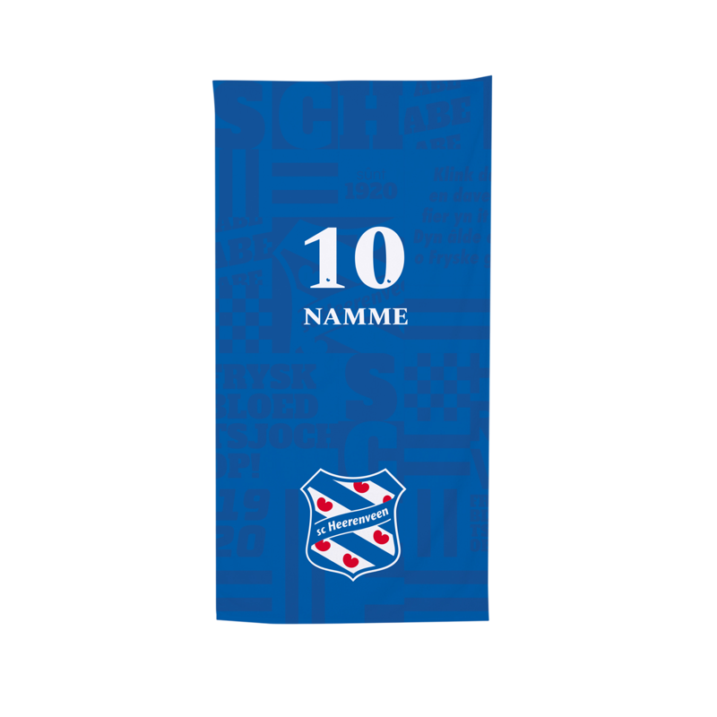 Handdoek 50x100 logo blauw Gepersonaliseerd